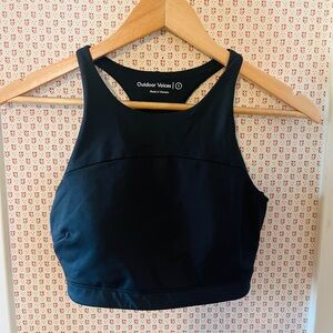 Outdoor Voices Midnight Black Crop Top Small Athleisure Bra Tank, Workout Top